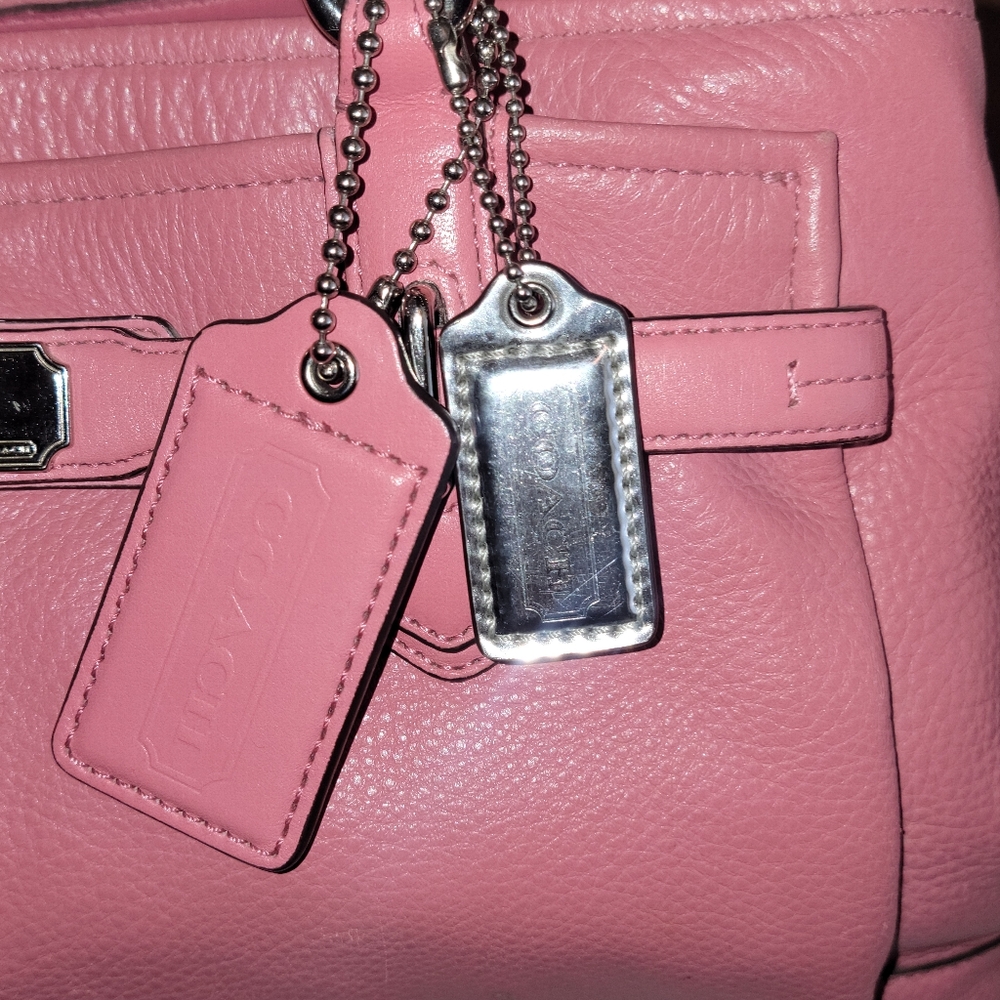 🔥 Coach Jaylen Pink Leather Carryall  M1173 - 18955 - Picture 2 of 15